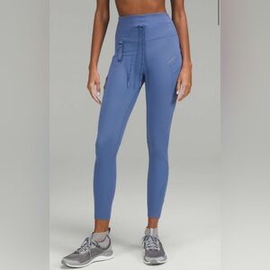 Lululemon cargo super high rise hiking tight size 10 in water Drop Hue Athletic
